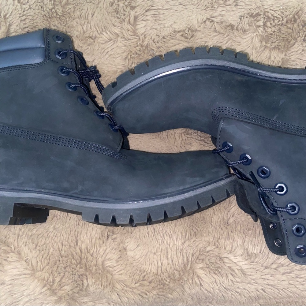 Timberland Men's Dark Navy Blue Lace-Up Boots